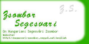 zsombor segesvari business card